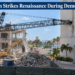 Crane Boom Strikes Renaissance During Demolition Crane Boom Strikes Renaissance During Demolition
