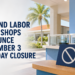 DAO and Labor Legal Shops Announce September 3 Half-Day Closure