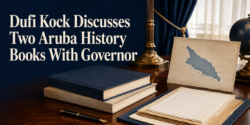 Dufi Kock Discusses Two Aruba History Books With Governor