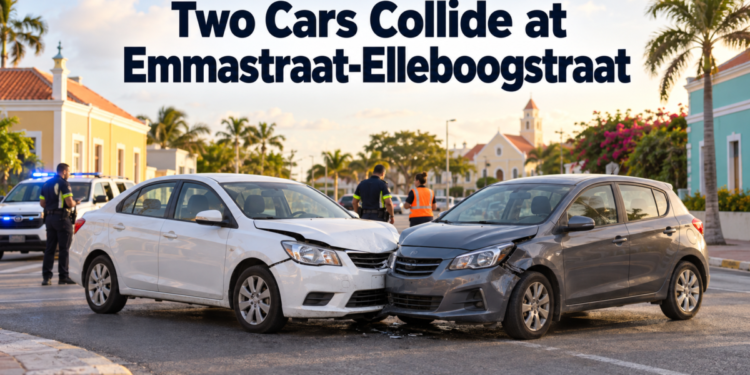 Two Cars Collide at Emmastraat-Elleboogstraat Two Cars Collide at Emmastraat-Elleboogstraat