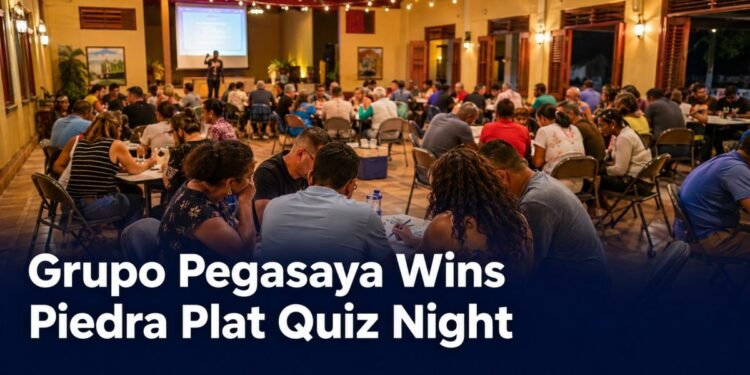 Grupo Pegasaya Wins Piedra Plat Quiz Night Community teams competing at the Piedra Plat quiz night in Aruba
