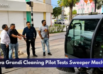Caya Grandi Cleaning Pilot Tests Sweeper Machine