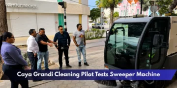 Caya Grandi Cleaning Pilot Tests Sweeper Machine