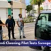 Caya Grandi Cleaning Pilot Tests Sweeper Machine