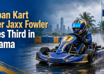 Aruban Kart Racer Jaxx Fowler Takes Third in Panama