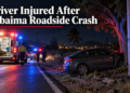 Driver Injured After Kibaima Roadside Crash