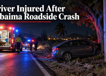Driver Injured After Kibaima Roadside Crash