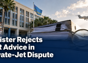 Aruba government documents illustrating the LAR advice and private-jet information dispute