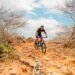 Mountain biker racing in the Leyenda del Dorado Aruba event