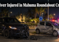 Driver Injured in Mahuma Roundabout Crash