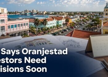 Downtown Oranjestad buildings and investment planning documents