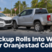 Pickup Rolls Into Wall After Oranjestad Collision Pickup Rolls Into Wall After Oranjestad Collision