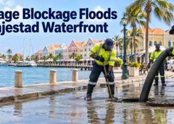 Sewage Blockage Floods Oranjestad Waterfront