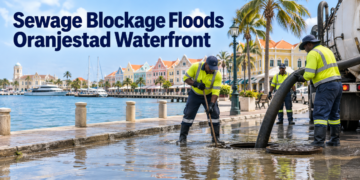 Sewage Blockage Floods Oranjestad Waterfront