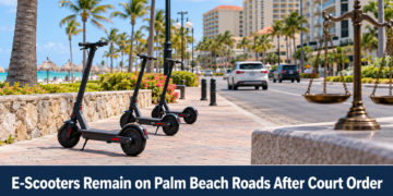 E-Scooters Remain on Palm Beach Roads After Court Order E-Scooters Remain on Palm Beach Roads After Court Order