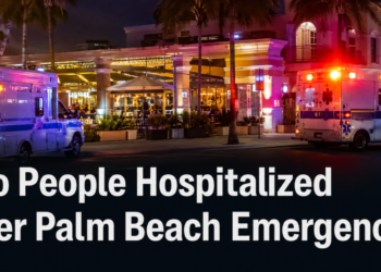 Ambulances responding to two medical emergencies near a Palm Beach restaurant in Aruba