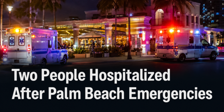 Ambulances responding to two medical emergencies near a Palm Beach restaurant in Aruba
