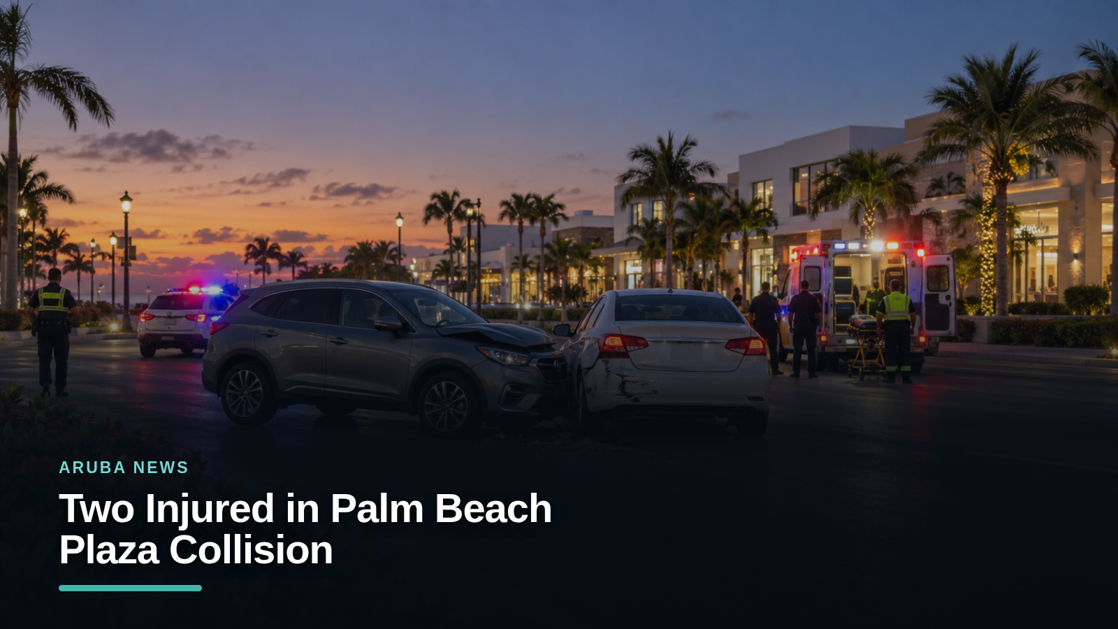 Two Injured in Palm Beach Plaza Collision Two Injured in Palm Beach Plaza Collision