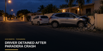 Driver Detained After Paradera Crash
