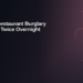 Picanha Restaurant Burglary Recorded Twice Overnight Picanha Restaurant Burglary Recorded Twice Overnight