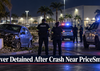 Driver Detained After Crash Near PriceSmart