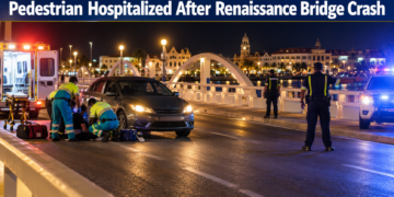 Pedestrian Hospitalized After Renaissance Bridge Crash Pedestrian Hospitalized After Renaissance Bridge Crash