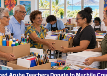 Retired Aruba Teachers Donate to Muchila Creativo
