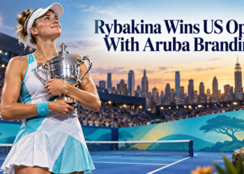 Rybakina Wins US Open With Aruba Branding