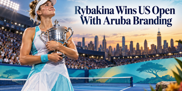 Rybakina Wins US Open With Aruba Branding