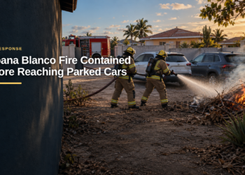 Sabana Blanco Fire Contained Before Reaching Parked Cars