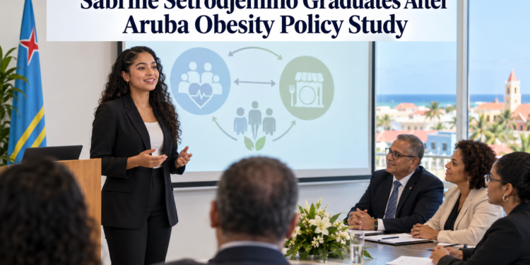 Sabrine Setrodjemino Graduates After Aruba Obesity Policy Study