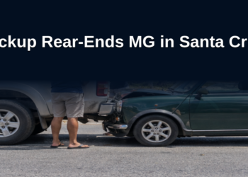 Pickup Rear-Ends MG in Santa Cruz