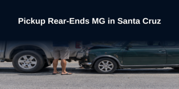 Pickup Rear-Ends MG in Santa Cruz