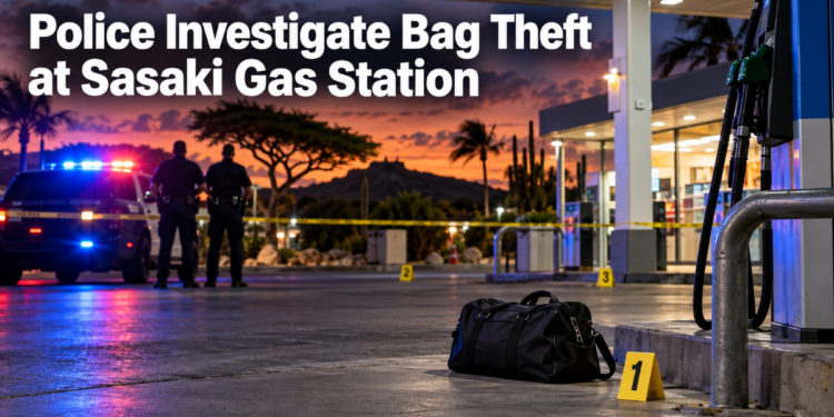 Police Investigate Bag Theft at Sasaki Gas Station