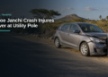Seroe Janchi Crash Injures Driver at Utility Pole