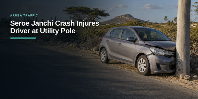 Seroe Janchi Crash Injures Driver at Utility Pole