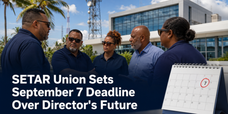 SETAR Union Sets September 7 Deadline Over Director's Future SETAR Union Sets September 7 Deadline Over Director's Future