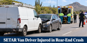 SETAR Van Driver Injured in Rear-End Crash