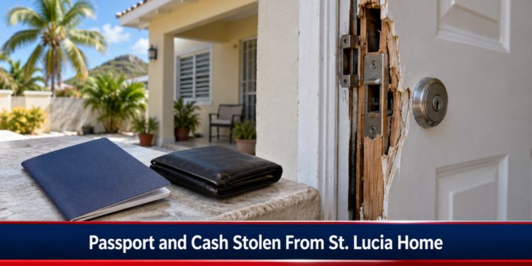 Passport and Cash Stolen From St. Lucia Home