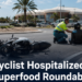 Motorcyclist Hospitalized After Superfood Roundabout Fall