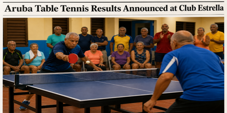 Aruba Table Tennis Results Announced at Club Estrella