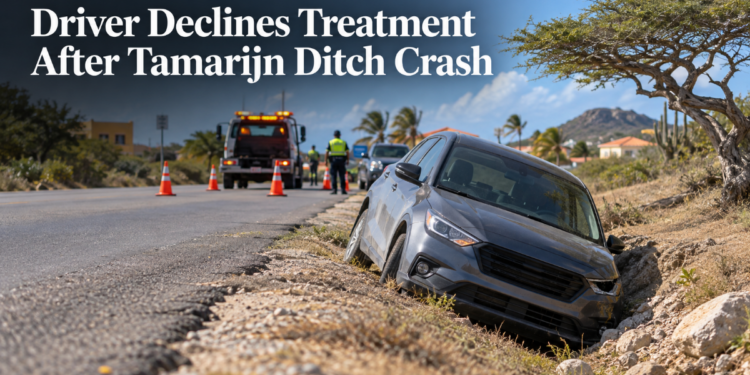 Driver Declines Treatment After Tamarijn Ditch Crash