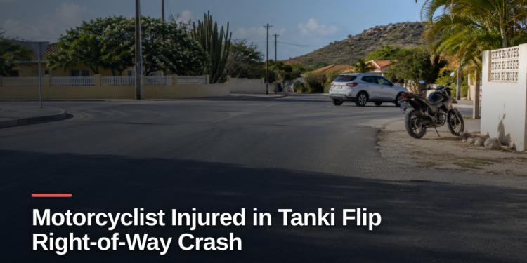 Motorcyclist Injured in Tanki Flip Right-of-Way Crash