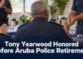 Tony Yearwood Honored Before Aruba Police Retirement