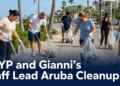 TRYP and Gianni’s Staff Lead Aruba Cleanup