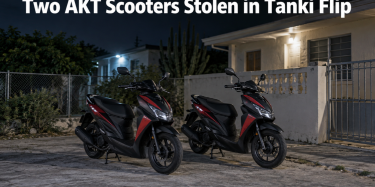 Two AKT Scooters Stolen in Tanki Flip Two AKT Scooters Stolen in Tanki Flip
