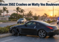 Nissan 350Z Crashes on Watty Vos Boulevard Nissan 350Z Crashes on Watty Vos Boulevard