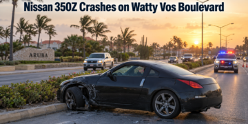Nissan 350Z Crashes on Watty Vos Boulevard Nissan 350Z Crashes on Watty Vos Boulevard