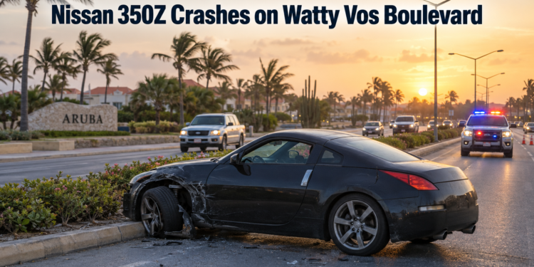 Nissan 350Z Crashes on Watty Vos Boulevard