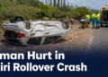 Woman Hurt in Catiri Rollover Crash
